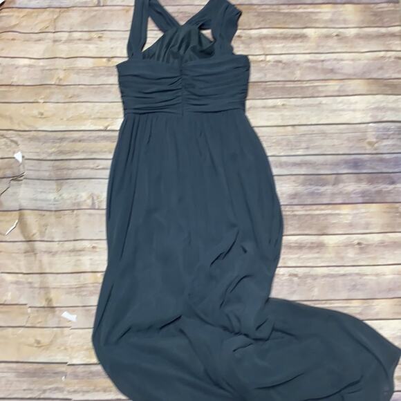 Jenny Yoo Collection Cross Front High Neck Dress 2 - Picture 2 of 6